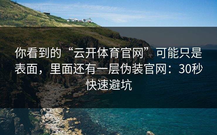 你看到的“云开体育官网”可能只是表面,里面还有一层伪装官网:30秒快速避坑 你看到的“云开体育官网”可能只是表面,里面还有一层伪装官网:30秒快速避坑