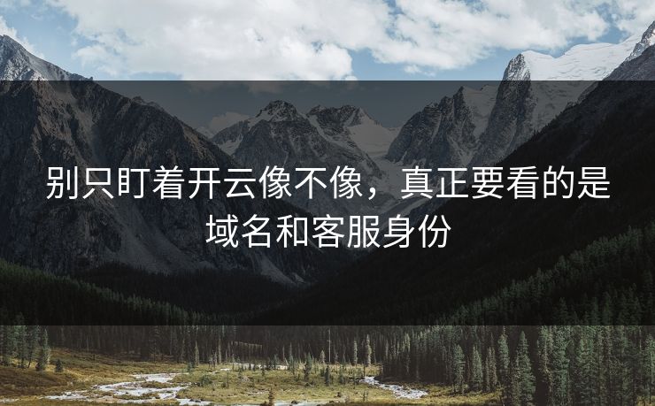 别只盯着开云像不像,真正要看的是域名和客服身份 别只盯着开云像不像,真正要看的是域名和客服身份